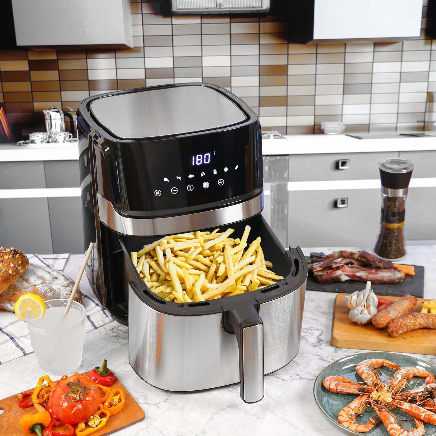 7L Digital Stainless Steel Air Fryer 1700W - Healthy Choice