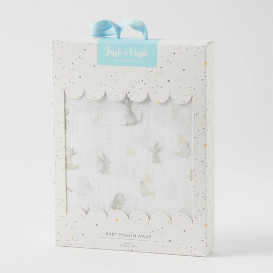 Jiggle & Giggle Toddler Muslin Wrap 100% Cotton Little Aussie Critters