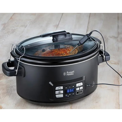 Russell Hobbs Slow Cooker & Sous Vide | Meat Vegetable Stew Curry Pasta Maker | 6L Ceramic Bowl
