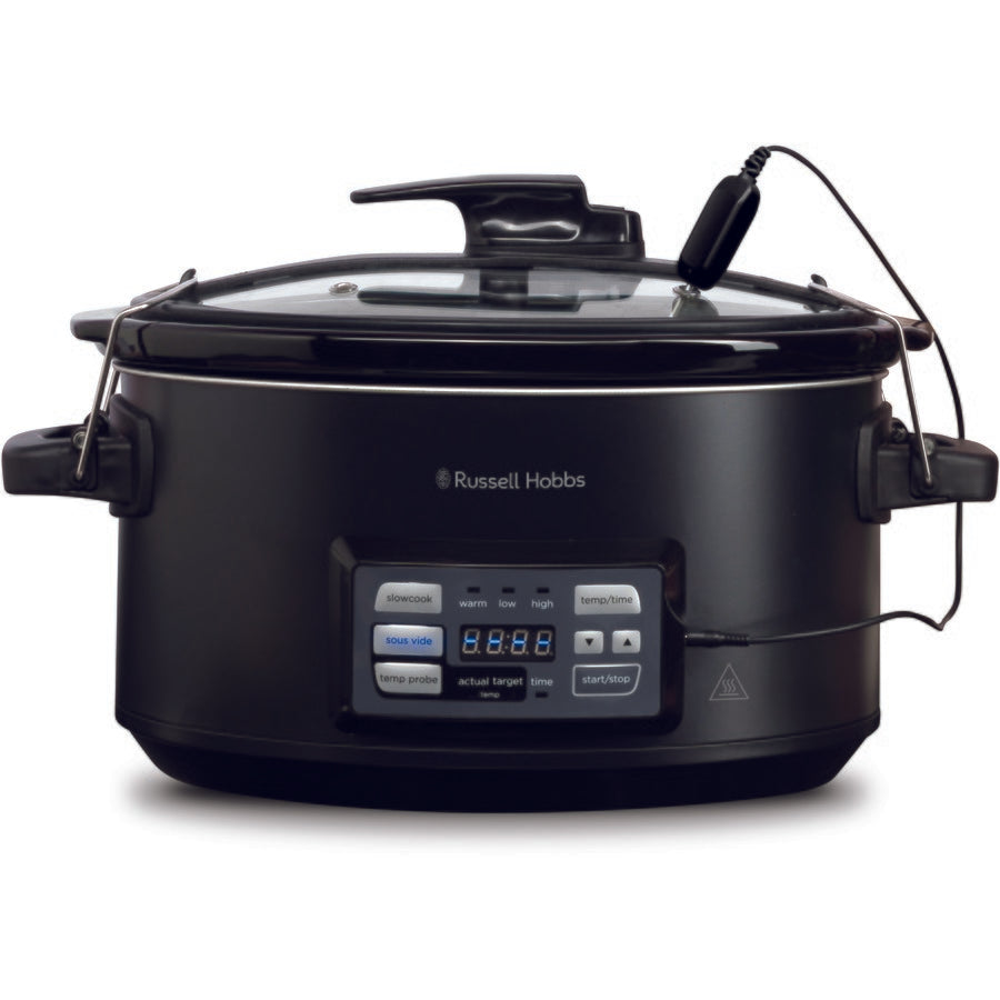 Russell Hobbs Slow Cooker & Sous Vide | Meat Vegetable Stew Curry Pasta Maker | 6L Ceramic Bowl