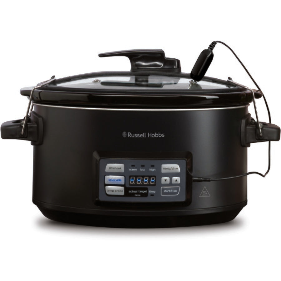 Russell Hobbs Slow Cooker & Sous Vide | Meat Vegetable Stew Curry Pasta Maker | 6L Ceramic Bowl