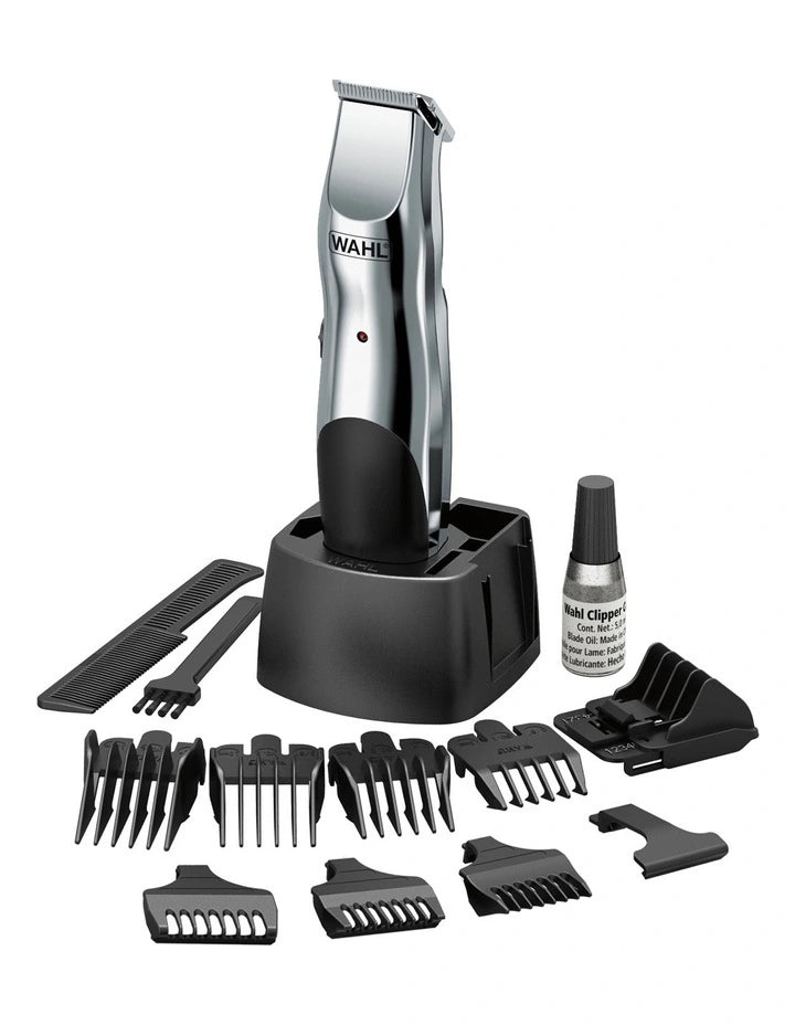 Wahl Beard Stubble Mustache Trimmer | Cord/Cordless Clipper Shaver 60mins Rechargeable | Facial Hair Clipper