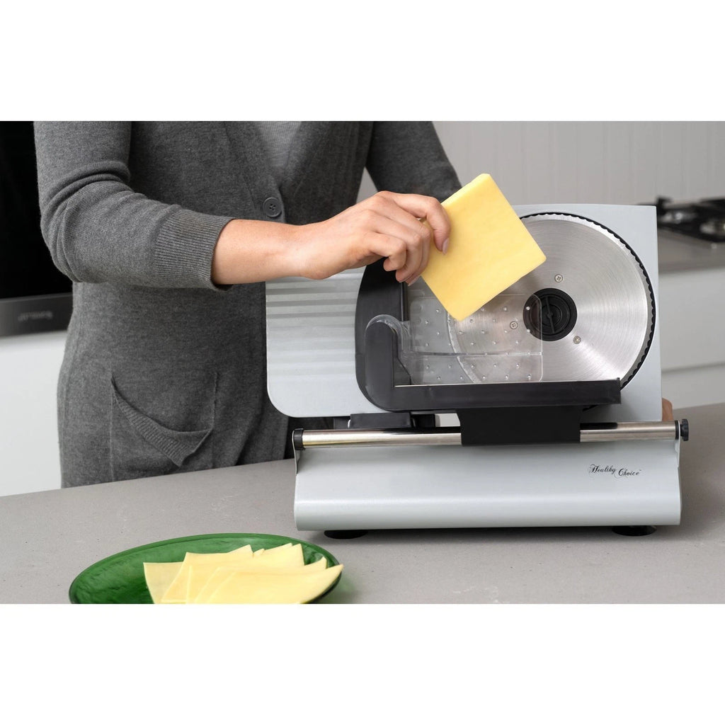 Electric Meat Slicer Deli Cuts Meat Cheese Bread Slicing Machine Premium 200W Stainless Steel
