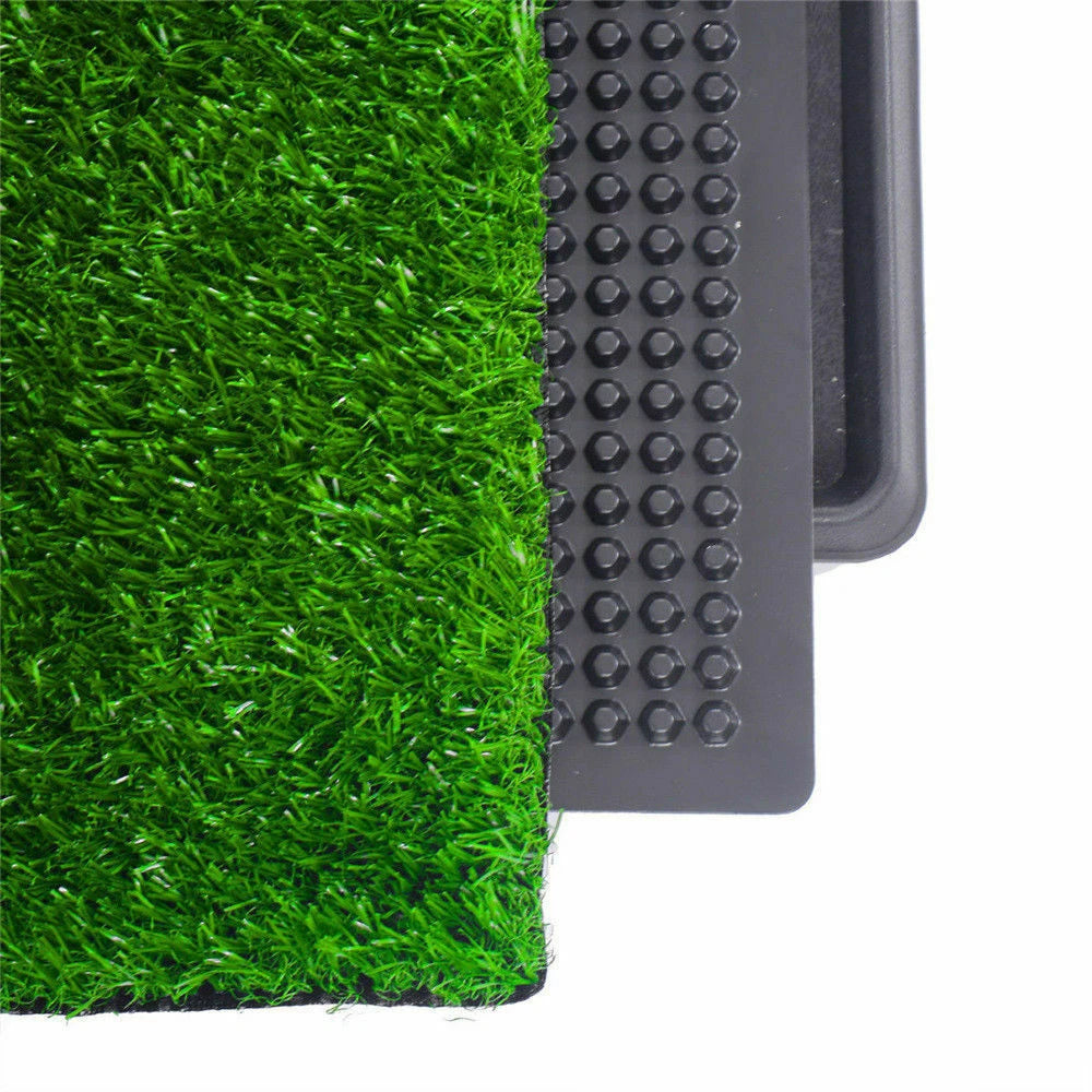 Pet Dog Cat Indoor Artifical Grass Mat | Indoor Pet Toilet Poo Wee Urine Collection Tray Set