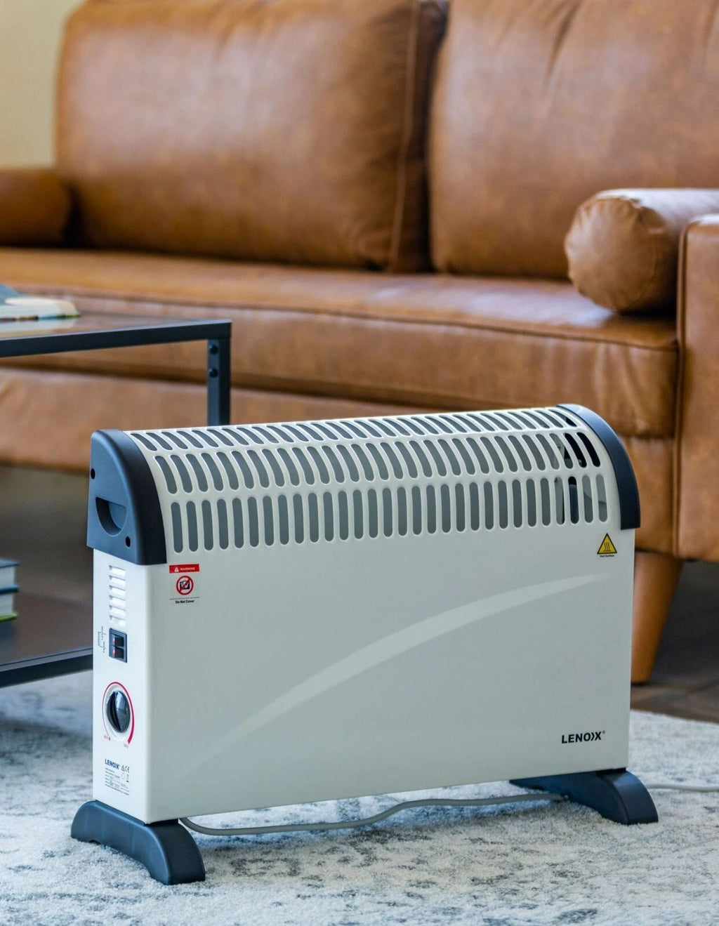 Portable Heater 3 Heat Indoor Bedroom Lounge Convector Heater Adjustable Thermostat 2000W