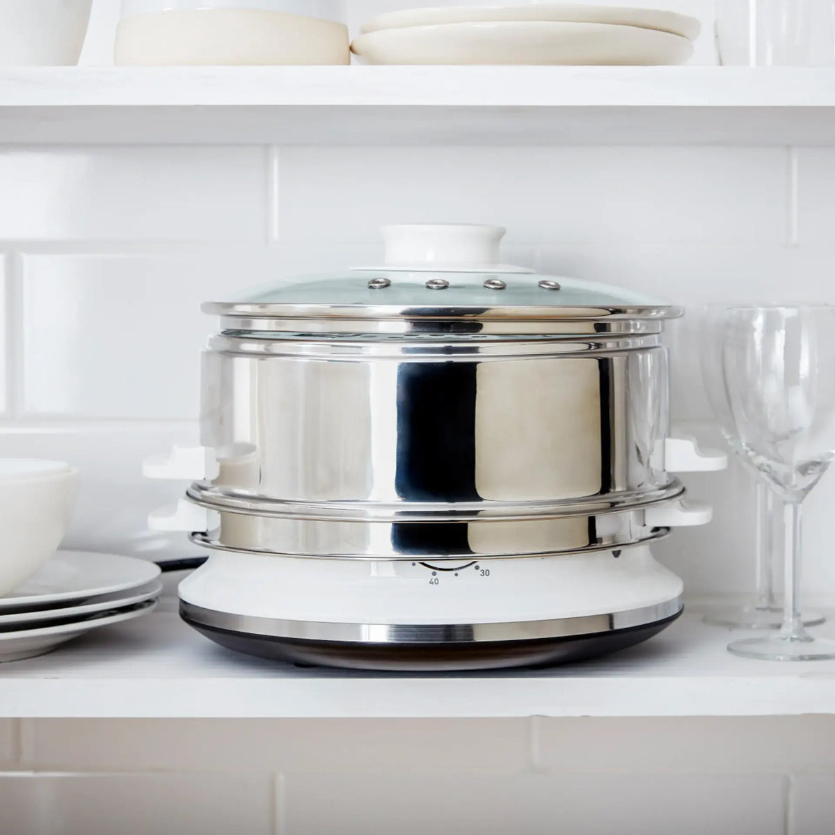 Tefal Food Steamer 6L | Meat Vegetable Steaming Cooking Appliance | Electric 3 Tier Cooker