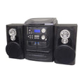 Music Hi-Fi CD Player, AM/FM Radio, Turntable Record Vinyl Player, Dual Cassette Recorder