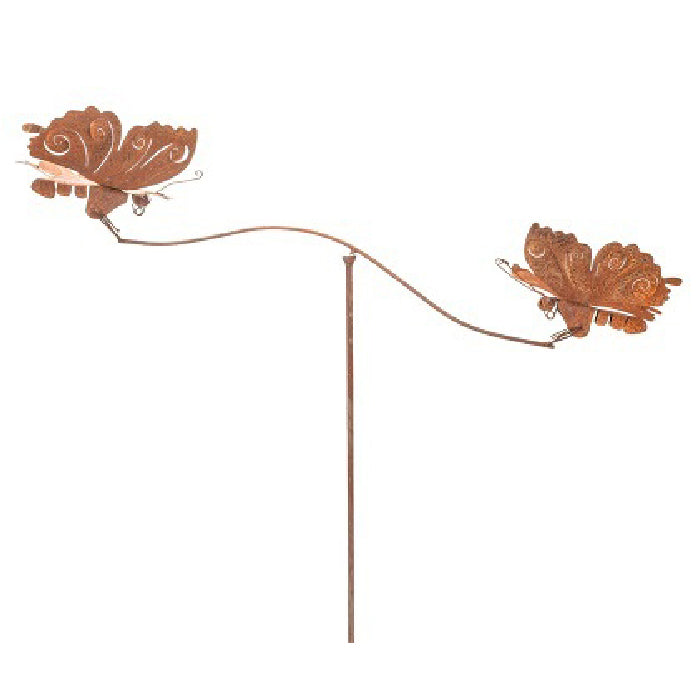 Rustic Metal Garden Balancer – 180cm Butterfly or Dragonfly Outdoor Sculpture