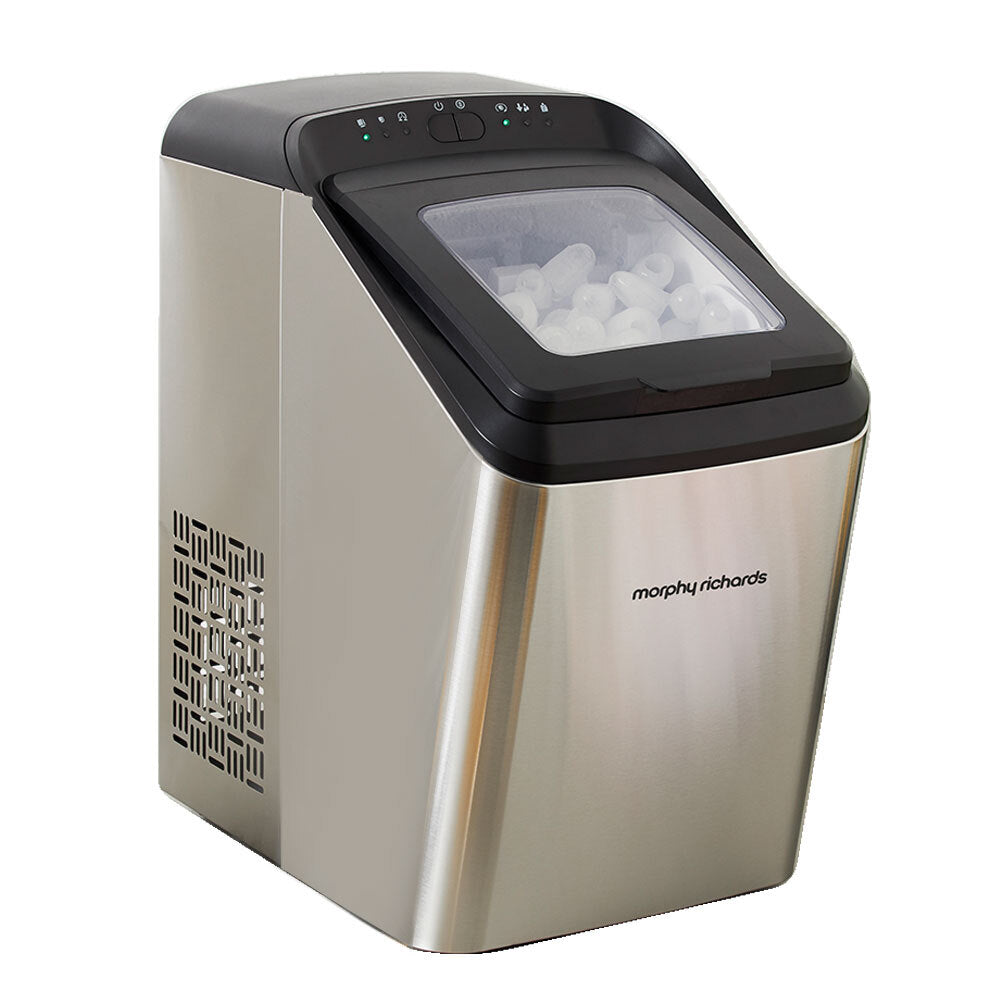 Countertop Ice Maker | Morphy Richards 1.8kg | Daily Ice Output | Stainless Steel Ice Machine 2.8L