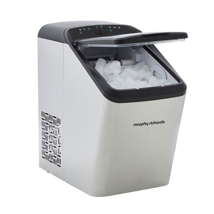 Countertop Ice Maker | Morphy Richards 1.8kg | Daily Ice Output | Stainless Steel Ice Machine 2.8L