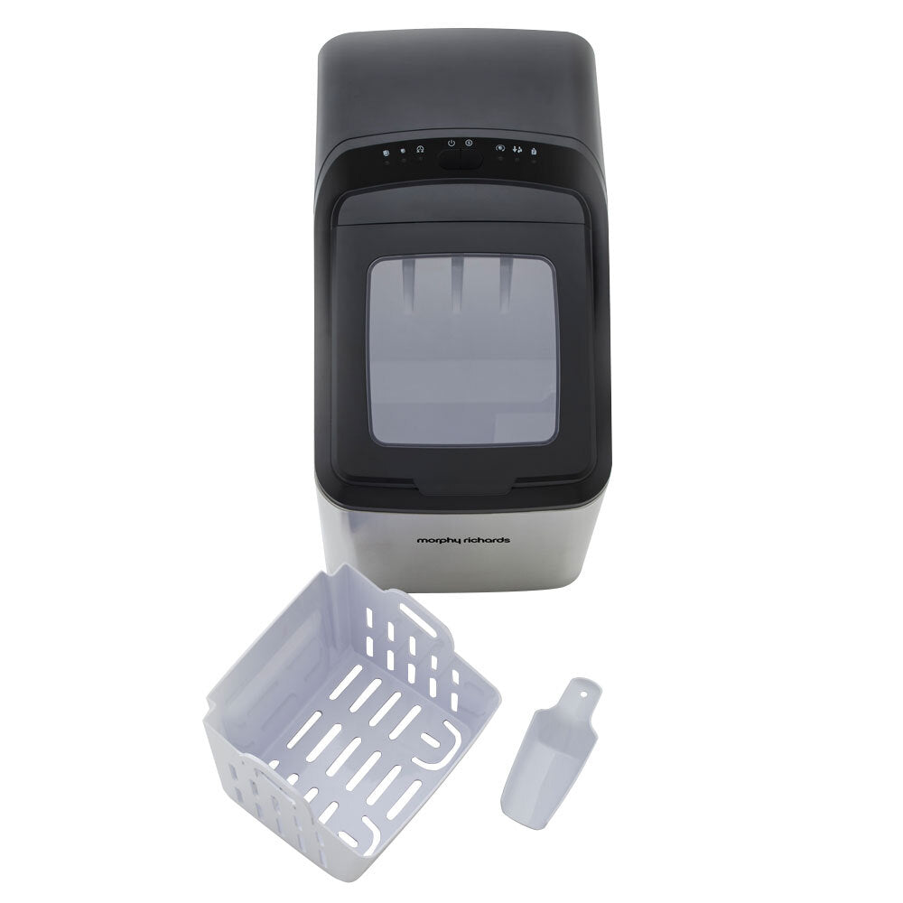 Countertop Ice Maker | Morphy Richards 1.8kg | Daily Ice Output | Stainless Steel Ice Machine 2.8L