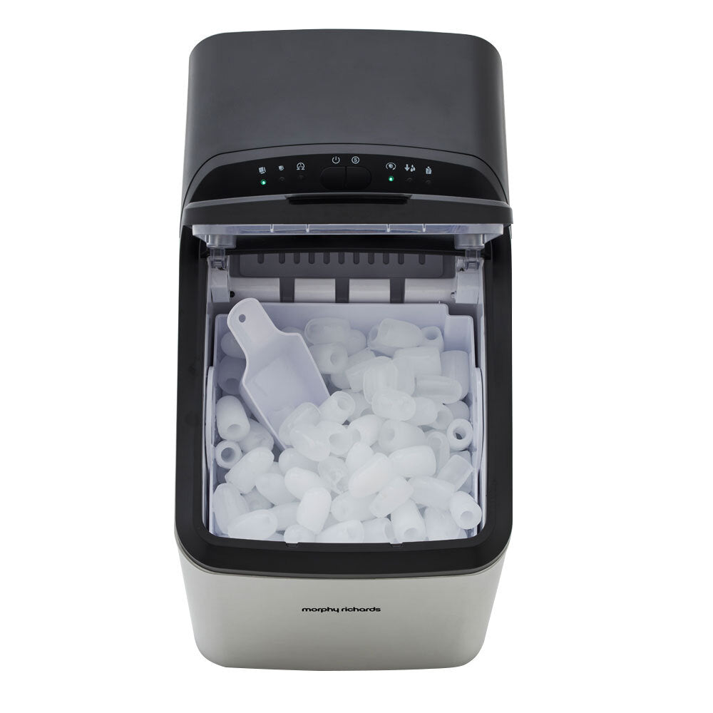 Countertop Ice Maker | Morphy Richards 1.8kg | Daily Ice Output | Stainless Steel Ice Machine 2.8L