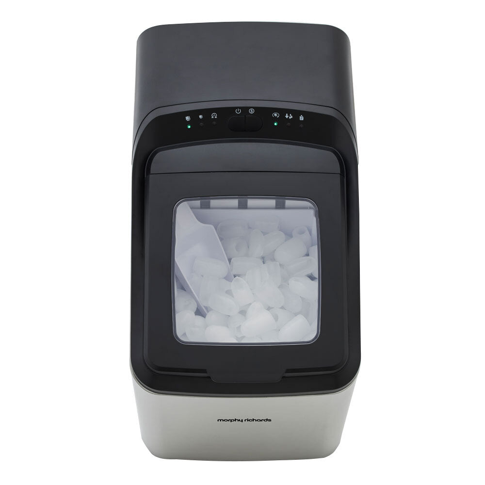 Countertop Ice Maker | Morphy Richards 1.8kg | Daily Ice Output | Stainless Steel Ice Machine 2.8L