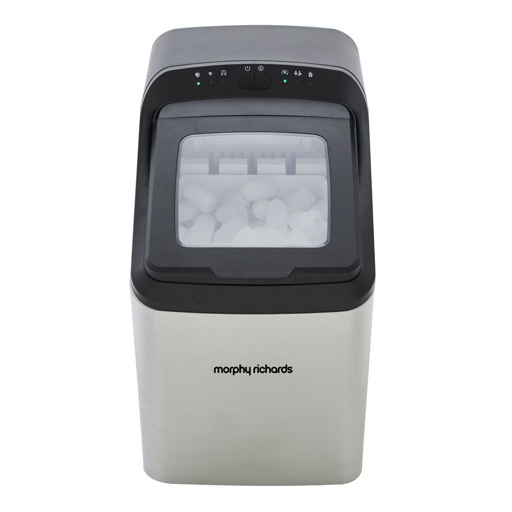 Countertop Ice Maker | Morphy Richards 1.8kg | Daily Ice Output | Stainless Steel Ice Machine 2.8L