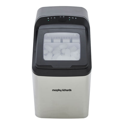 Countertop Ice Maker | Morphy Richards 1.8kg | Daily Ice Output | Stainless Steel Ice Machine 2.8L