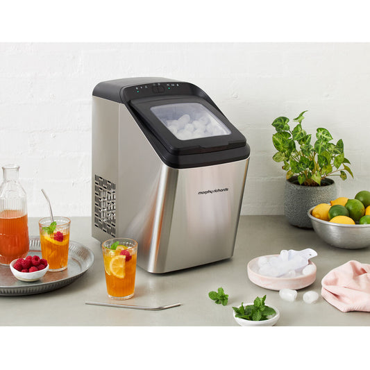 Countertop Ice Maker | Morphy Richards 1.8kg | Daily Ice Output | Stainless Steel Ice Machine 2.8L