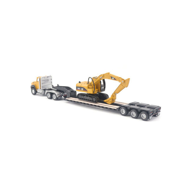 Diecast Masters 1:87 | Cat CT660 Tractor & Lowboy | W/Excavator Kids Toy 8y+ Asstd