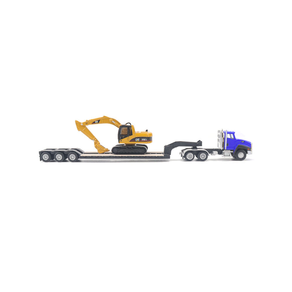Diecast Masters 1:87 | Cat CT660 Tractor & Lowboy | W/Excavator Kids Toy 8y+ Asstd