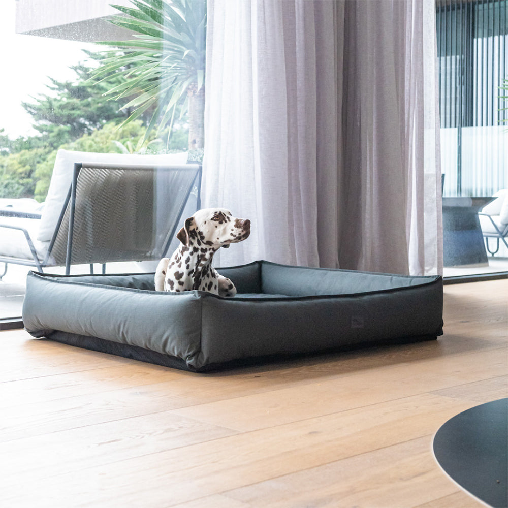 Superior Pet Plus Jumbo Dog Lounger | Ripstop Jungle Grey Bed for Large Breeds (130cm)