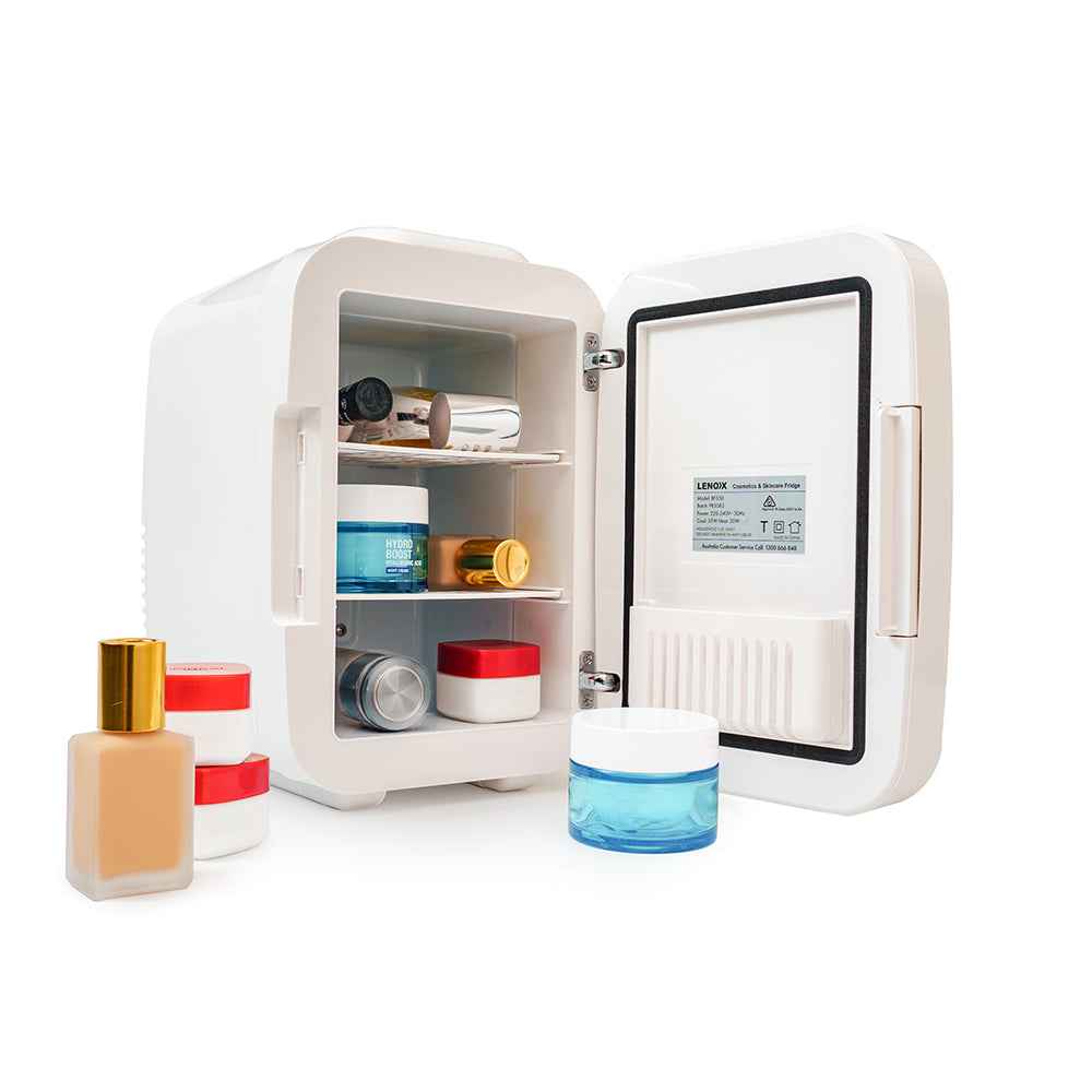 Cosmetic Mini Fridge 4L | Lenoxx Portable Beauty Skincare Refrigerator | Electric Cooler 43W