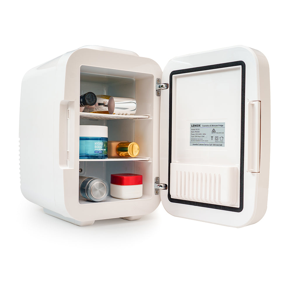 Cosmetic Mini Fridge 4L | Lenoxx Portable Beauty Skincare Refrigerator | Electric Cooler 43W