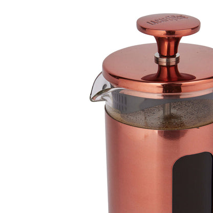 La Cafetiere Pisa 3-Cup 350ml | Stainless Steel/Glass Coffee French Press | Copper