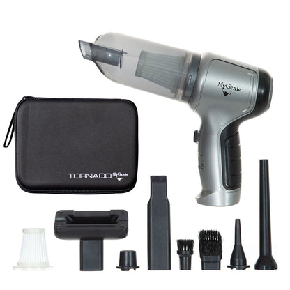 My Genie Tornado Dual Action Mini Vacuum Cleaner & Blower | Compact 16.5x14cm | Car Vacuum | Brushless Motor | Effortless Cleaning