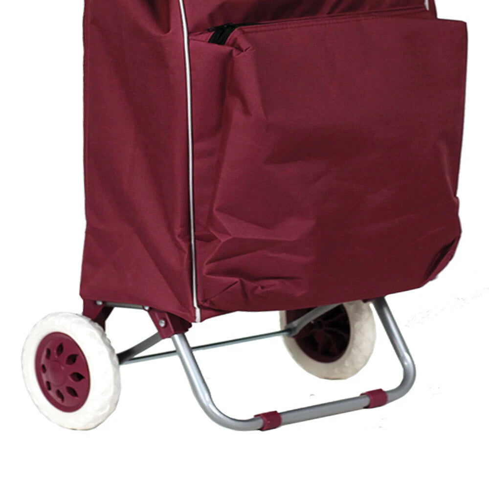 Portable Market Shopping Trolley Cart 70L Seniors Grocery Wheeler, Click on Wheels