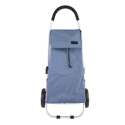 Lightweight Aluminium Durable Shopping Trolley | Sachi Urban 48L | Steel Blue