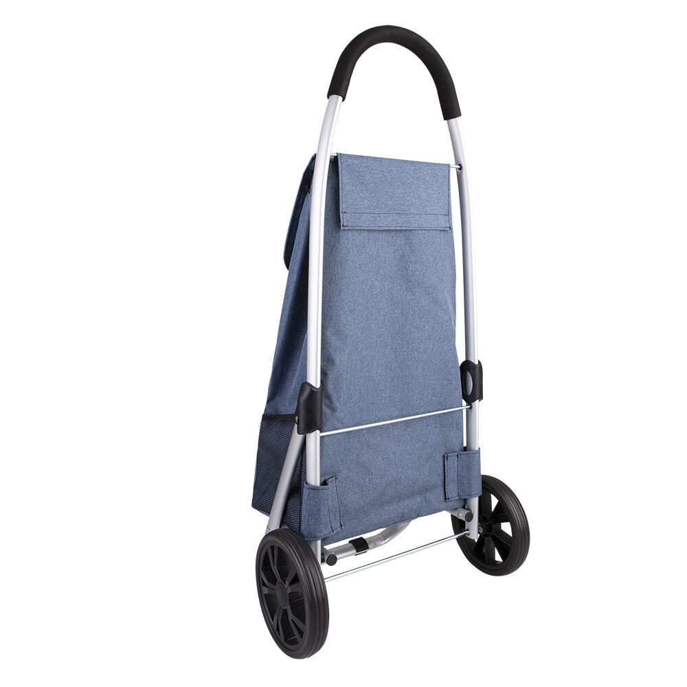 Lightweight Aluminium Durable Shopping Trolley | Sachi Urban 48L | Steel Blue