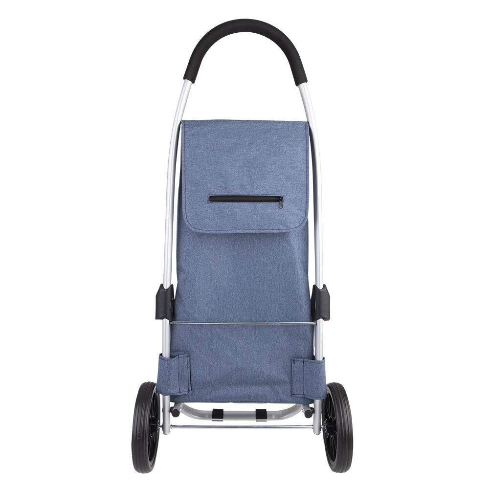 Lightweight Aluminium Durable Shopping Trolley | Sachi Urban 48L | Steel Blue