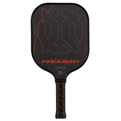 Onix Evoke Premier Pickleball Paddle | Raw Carbon Fiber Control Paddle | 14mm Black | Thermofused Frame | Spin and Shot Accuracy