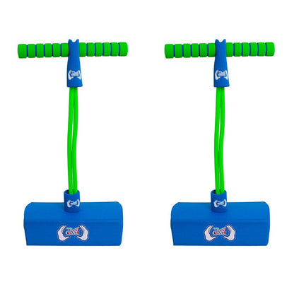 Kids Pogo Stick Set of 2 | Cooee Freestyle Junior Bounce Sticks | Green Blue