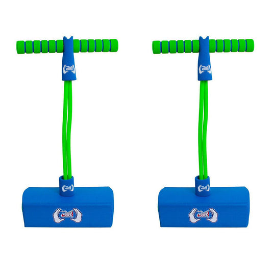 Kids Pogo Stick Set of 2 | Cooee Freestyle Junior Bounce Sticks | Green Blue