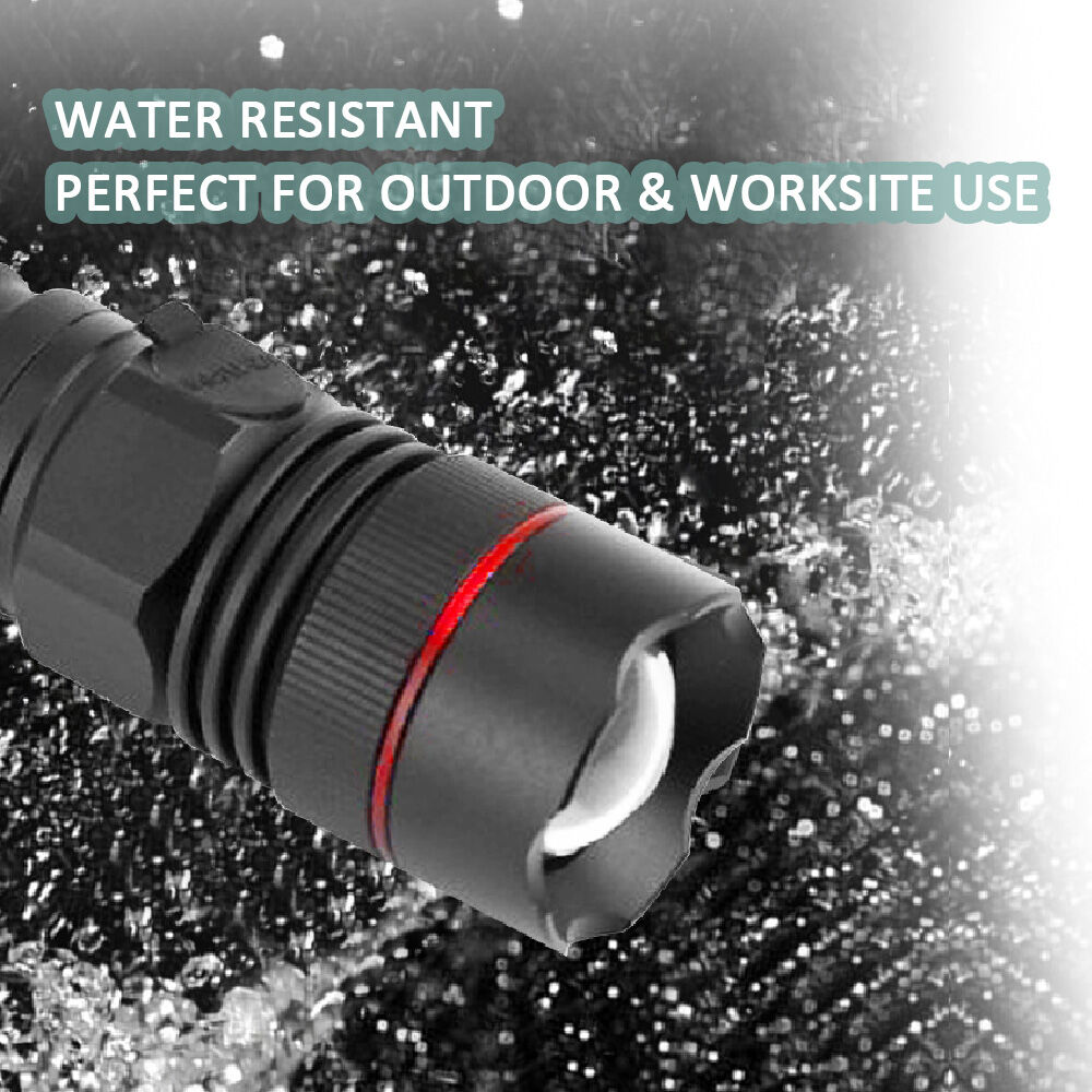 Tactical Rechargeable LED Flashlight 5W | Sansai Water Resistant Torch with USB Charging | Water Resistant