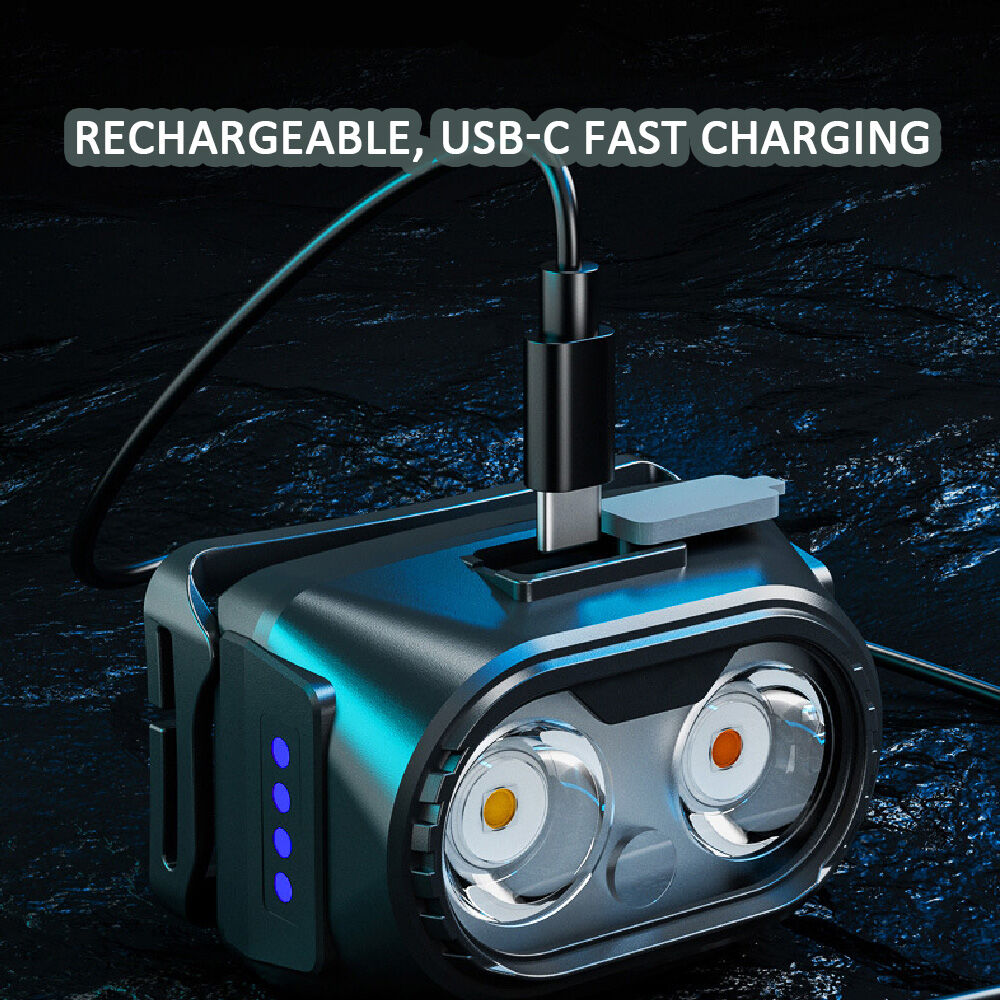 Motion Sensor LED Headlamp | Sansai Rechargeable Hands-Free Head Torch | Adjustable Strap