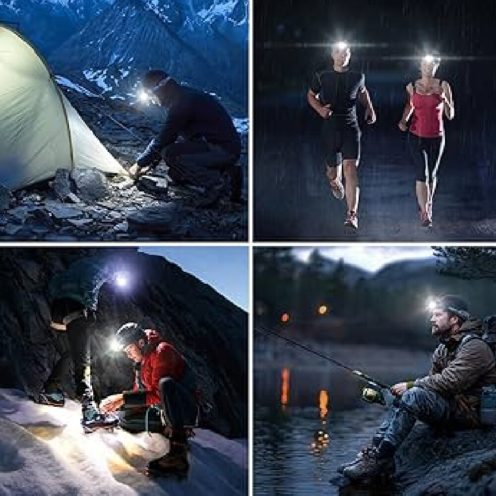 Motion Sensor LED Headlamp | Sansai Rechargeable Hands-Free Head Torch | Adjustable Strap