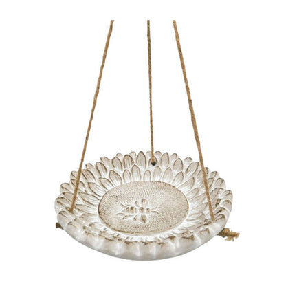 2PK Urban Ceramic | Fable Bee Outdoor Garden Bird Feeder | 20cm Bisque