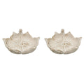 2PK Ceramic Bunny Bird Bath Bowls – Outdoor Garden Decor | 27x25cm Bisque | Urban Fable