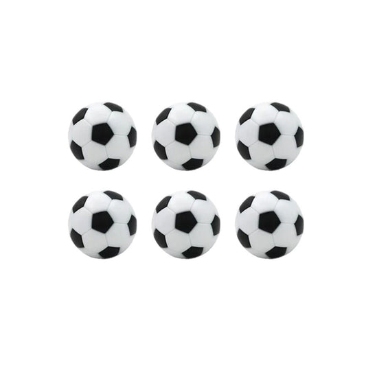 Foosball 2pk x 6pc | Table Soccer Themed Playing Balls | White/Black | Competition Balls