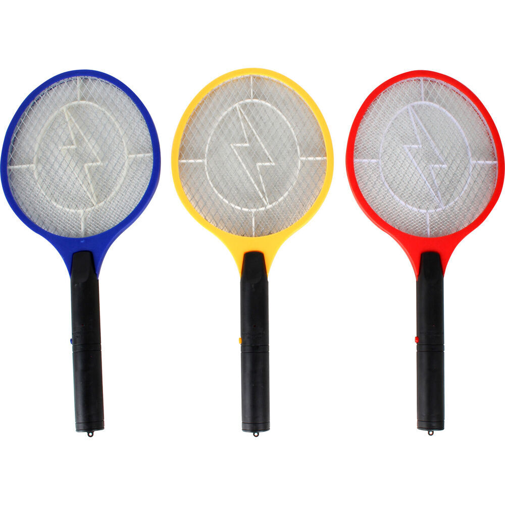Dragonfly Electric Mosquito Zapper Racquet 3pk | 3000V Shock | Heavy Duty Bug Swatter (53x25cm) | Electric Bug Swatter | Outdoor Pest Control | Summer Mosquito Solution