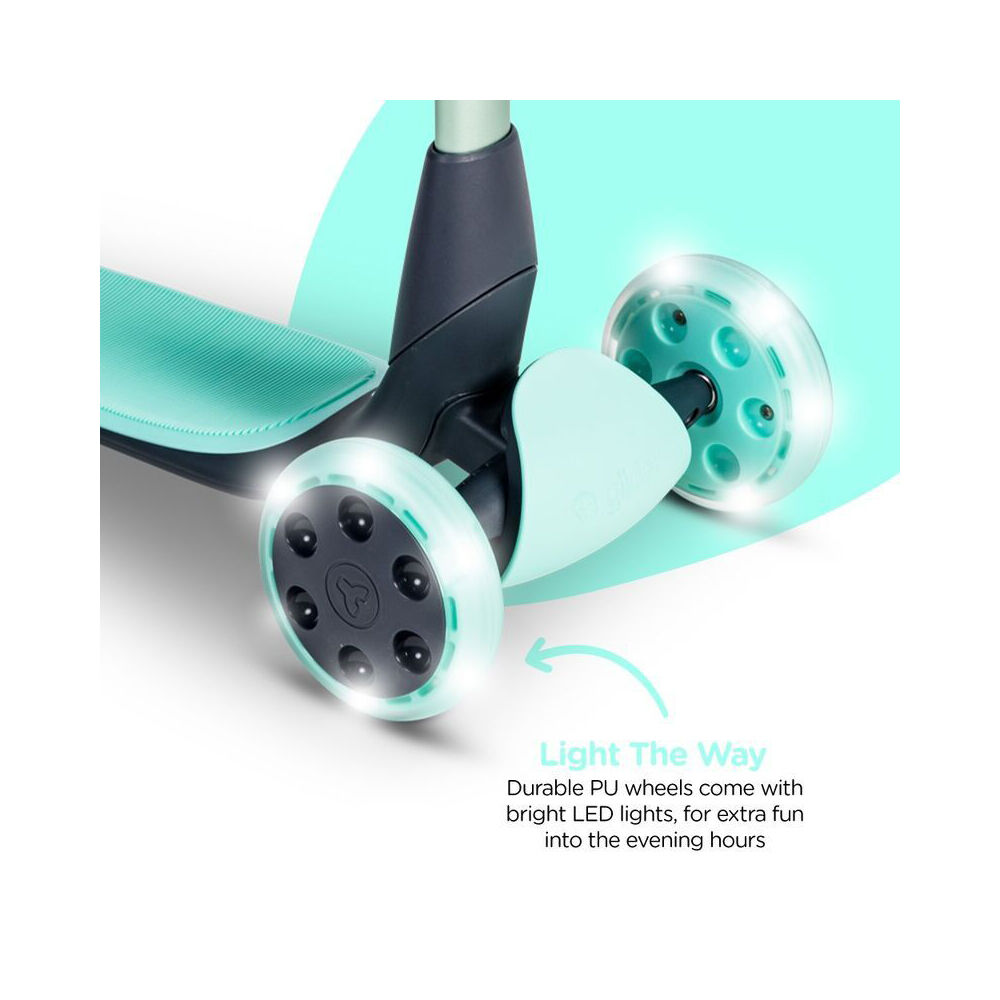 YVolution Glider | Luna 5-in-1 Scooter & Ride-On Kids Toy | Green 10m+