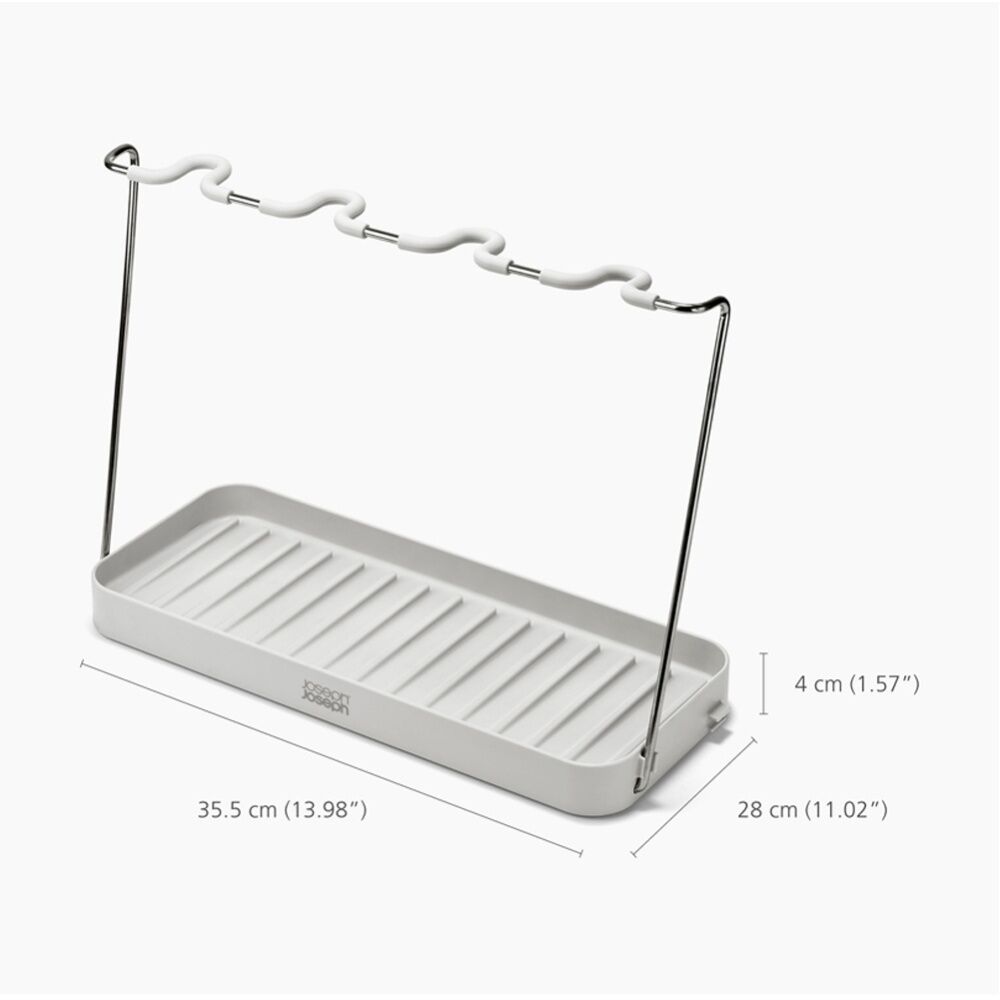 Joseph DrySmart Wine Glass Drying Rack Kitchen Organiser Stone
