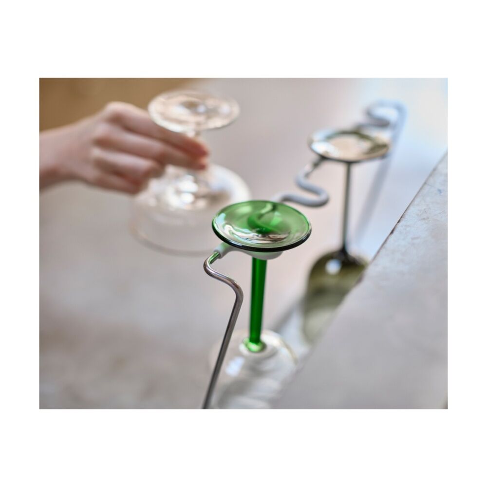 Joseph DrySmart Wine Glass Drying Rack Kitchen Organiser Stone
