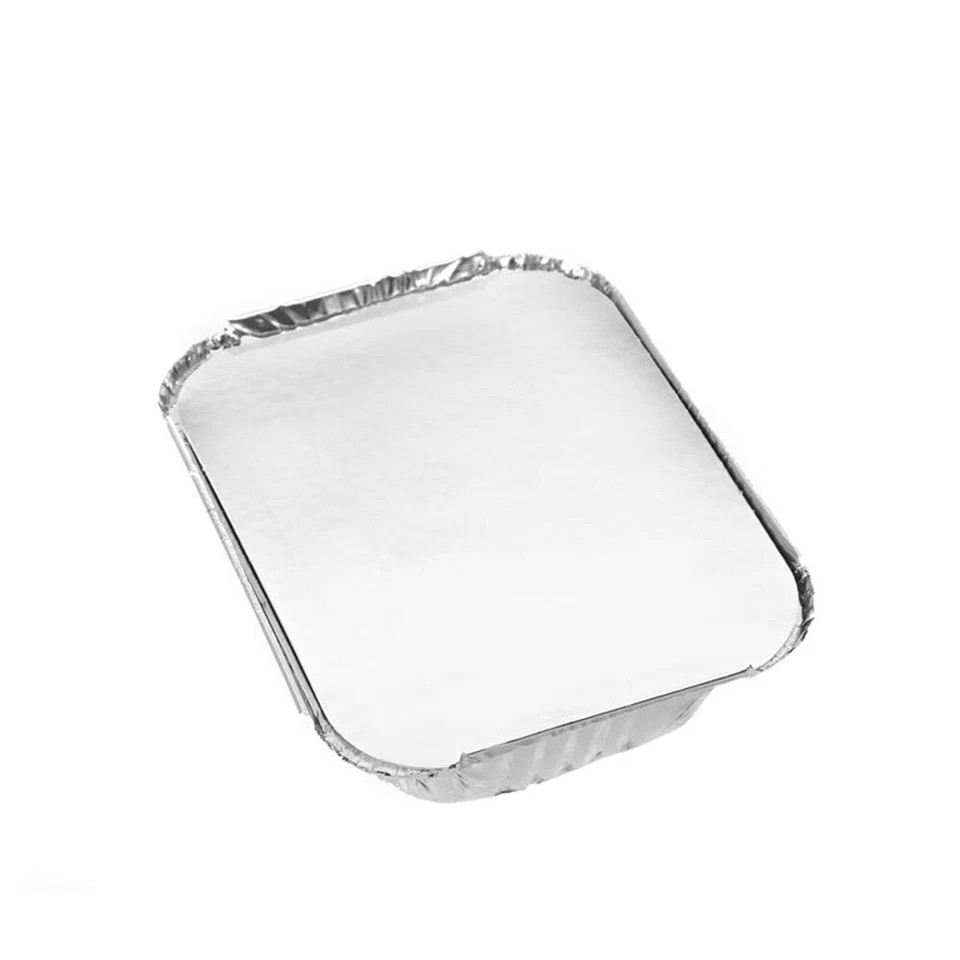 Lemon & Lime Foil Container | BBQ Dish/Food Tray | Baking Storage w/ Lid Silver | 90 Pieces