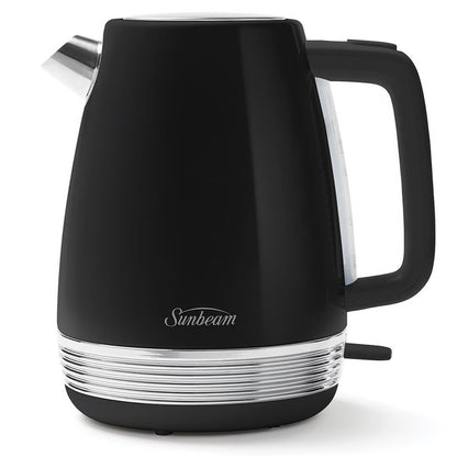 Sunbeam 1.7L Kettle and 2 Slice Bread Toaster Pack | Black Chic Breakfast Maker Machine | Kitchen Appliance Wedding Anniversary Gift