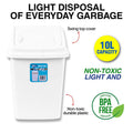 Swing Bin 10L Portable Home Kitchen Office Rubbish Trash Basket Paper Recycling Bathroom Bin