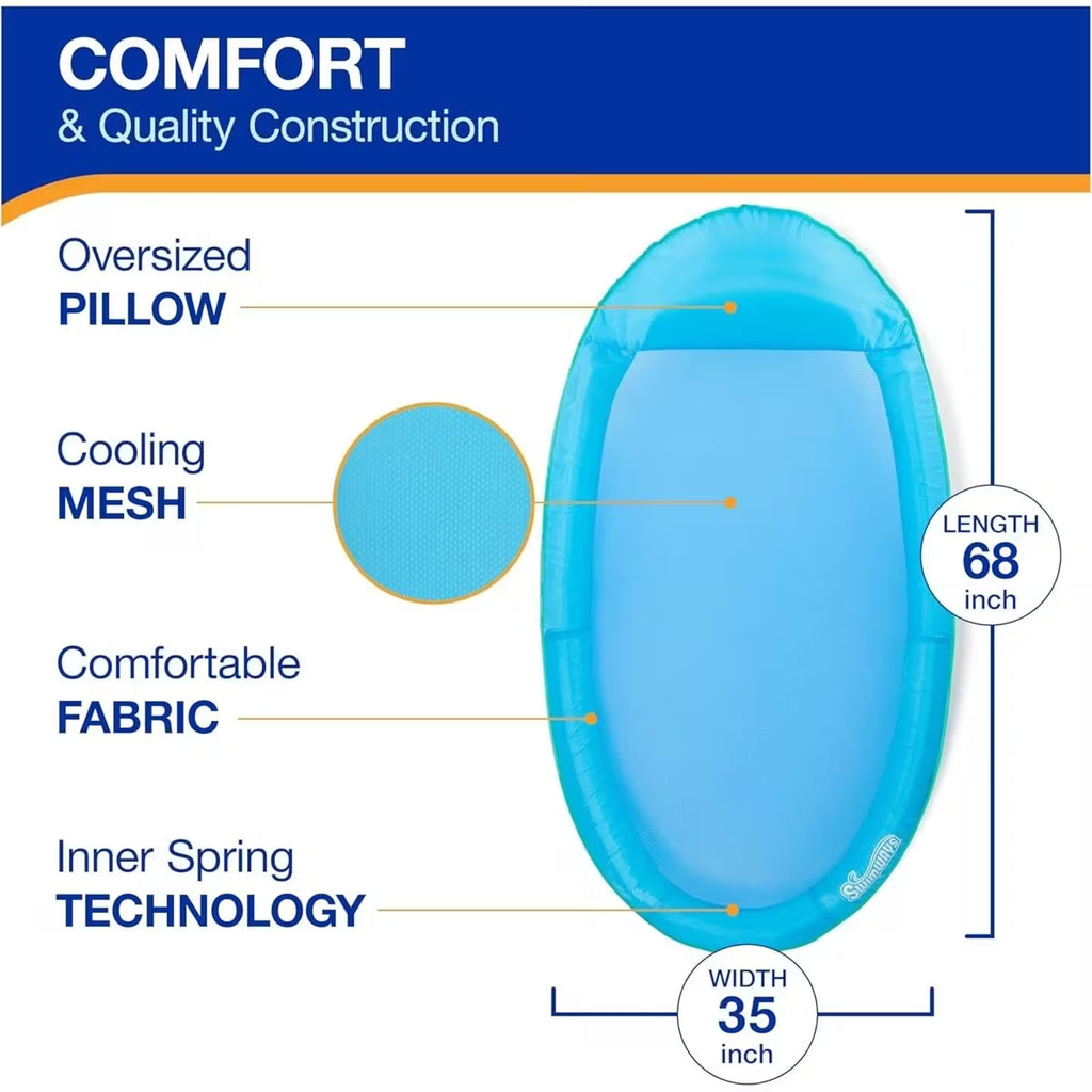 Inflatable Portable Swimming Chair | Floating Water Hammock Float Pool Bed Toy