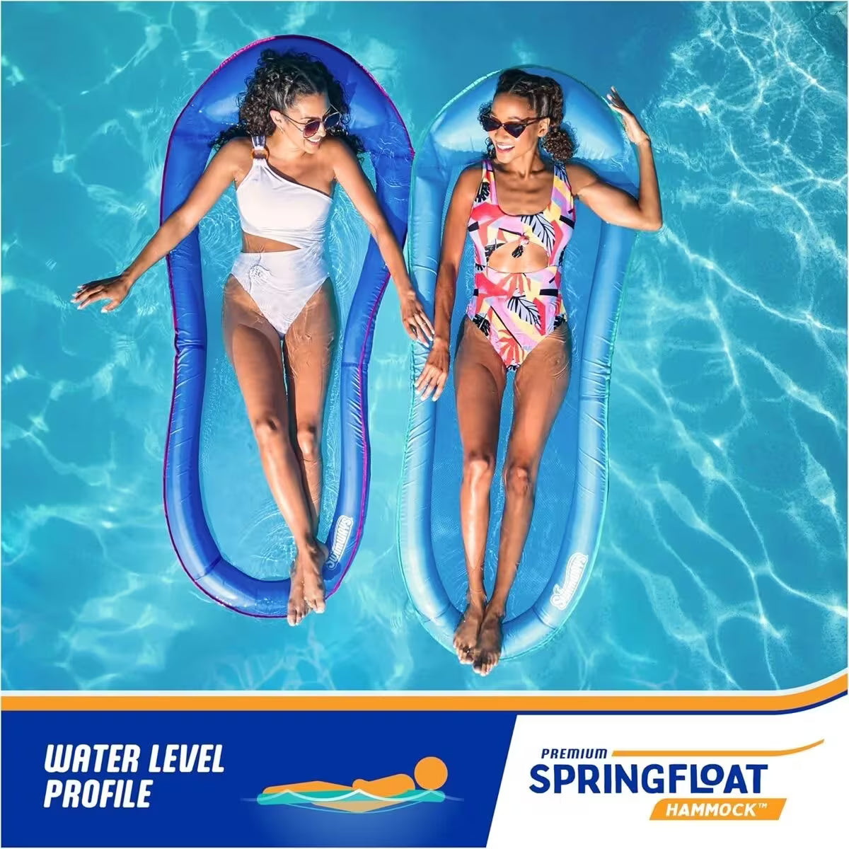 Inflatable Portable Swimming Chair | Floating Water Hammock Float Pool Bed Toy