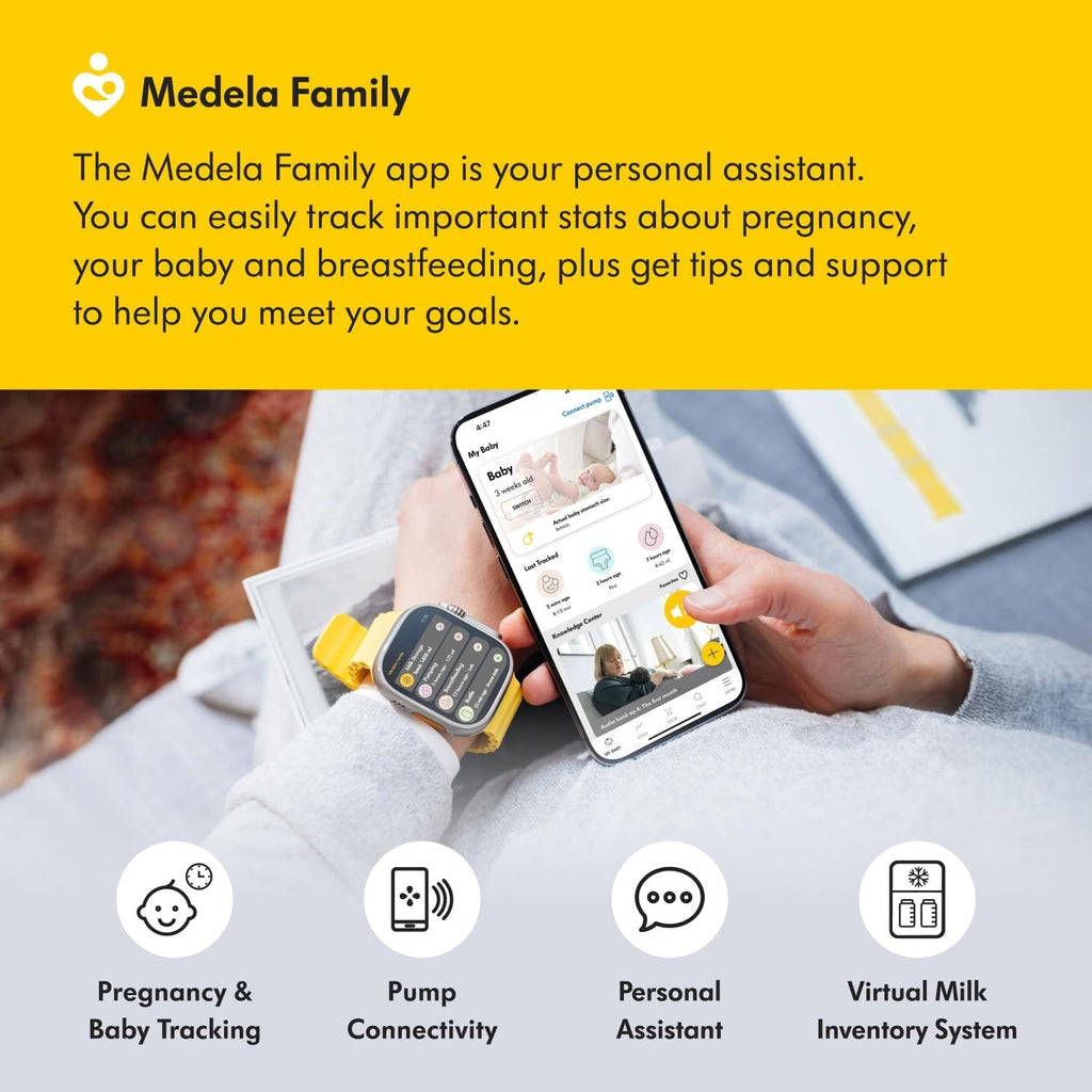 Medela Swing Maxi Hands-Free Double Electric Breast Pump | Easy and Intuitive Design for On-the-Go | Compatible with Medela Family App